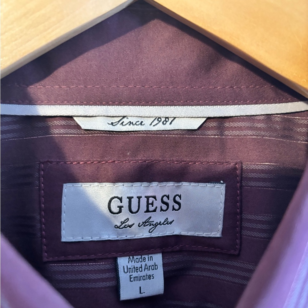 Guess men’s dress shirt size L